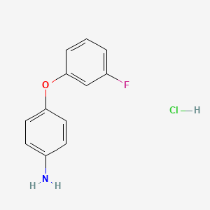 molecular formula C12H11ClFNO B1391220 4-(3-氟苯氧基)苯胺盐酸盐 CAS No. 1185147-52-7