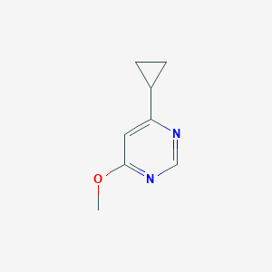 molecular formula C8H10N2O B13912214 4-cyclopropyl-6-methoxyPyrimidine 