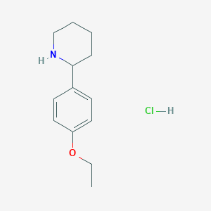 molecular formula C13H20ClNO B1391222 2-(4-Ethoxyphenyl)piperidine hydrochloride CAS No. 1185298-03-6