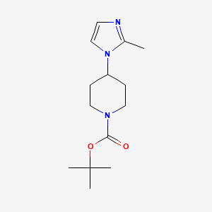 molecular formula C14H23N3O2 B13912220 Tert-butyl 4-(2-methyl-1h-imidazol-1-yl)piperidine-1-carboxylate 