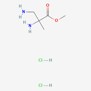 molecular formula C5H14Cl2N2O2 B13912239 Methyl 2,3-diamino-2-methylpropanoate dihydrochloride 