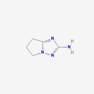 molecular formula C5H8N4 B13912253 6,7-Dihydro-5H-pyrrolo[1,2-b][1,2,4]triazol-2-amine 