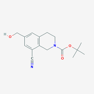 molecular formula C16H20N2O3 B13912266 tert-butyl 8-cyano-6-(hydroxymethyl)-3,4-dihydroisoquinoline-2(1H)-carboxylate 