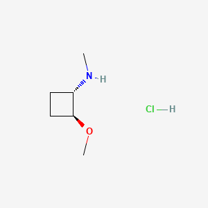 molecular formula C6H14ClNO B13912274 (1S,2S)-2-methoxy-N-methylcyclobutan-1-amine;hydrochloride 