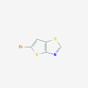 molecular formula C5H2BrNS2 B13912285 5-Bromothieno[2,3-d]thiazole 