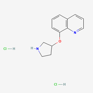 molecular formula C13H16Cl2N2O B1391230 8-(3-Pyrrolidinyloxy)quinoline dihydrochloride CAS No. 1184969-12-7