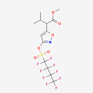 Methyl 3-methyl-2-(3-(((perfluorobutyl)sulfonyl)oxy)isoxazol-5-YL)butanoate