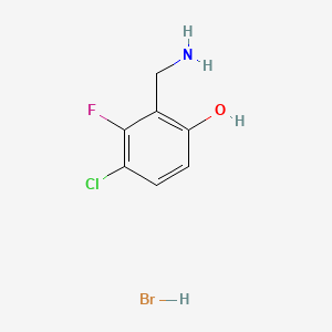 2-(Aminomethyl)-4-chloro-3-fluoro-phenol;hydrobromide