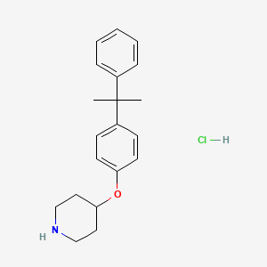molecular formula C20H26ClNO B1391235 4-(1-Methyl-1-phenylethyl)phenyl4-piperidinylether hydrochloride CAS No. 1185296-87-0