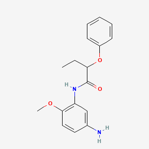 molecular formula C17H20N2O3 B1391236 N-(5-Amino-2-methoxyphenyl)-2-phenoxybutanamide CAS No. 1020055-15-5