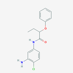 molecular formula C16H17ClN2O2 B1391239 N-(3-Amino-4-chlorophenyl)-2-phenoxybutanamide CAS No. 1020054-98-1