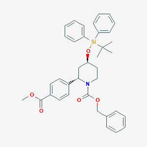 Benzyl trans-4-[tert-butyl(diphenyl)silyl]oxy-2-(4-methoxycarbonylphenyl)piperidine-1-carboxylate