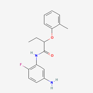 molecular formula C17H19FN2O2 B1391242 N-(5-Amino-2-fluorophenyl)-2-(2-methylphenoxy)-butanamide CAS No. 1020056-64-7