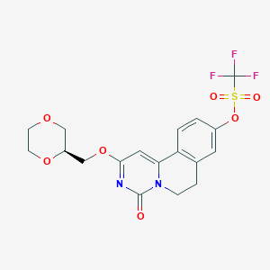 (S)-2-((1,4-dioxan-2-yl)methoxy)-4-oxo-6,7-dihydro-4H-pyrimido[6,1-a]isoquinolin-9-yl trifluoromethanesulfonate