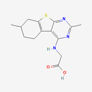 (2,7-Dimethyl-5,6,7,8-tetrahydro-benzo[4,5]-thieno[2,3-d]pyrimidin-4-ylamino)-acetic acid