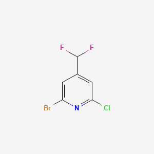 2-Bromo-6-chloro-4-(difluoromethyl)pyridine