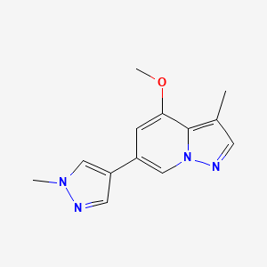 4-methoxy-3-methyl-6-(1-methyl-1H-pyrazol-4-yl)-pyrazolo[1,5-a]pyridine