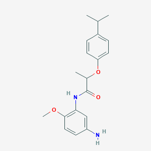 molecular formula C19H24N2O3 B1391251 N-(5-氨基-2-甲氧基苯基)-2-(4-异丙基苯氧基)丙酰胺 CAS No. 1020055-87-1