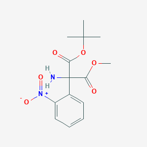 molecular formula C14H18N2O6 B13912528 Boc-Amino-(2-nitro-phenyl)-acetic acid methyl ester 