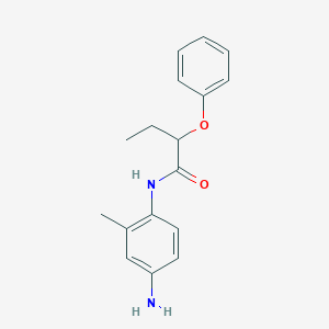 molecular formula C17H20N2O2 B1391253 N-(4-氨基-2-甲基苯基)-2-苯氧基丁酰胺 CAS No. 1020057-54-8