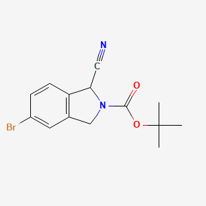 molecular formula C14H15BrN2O2 B13912541 Tert-buty 5-bromo-1-cyanoisoindoline-2-carboxylate 