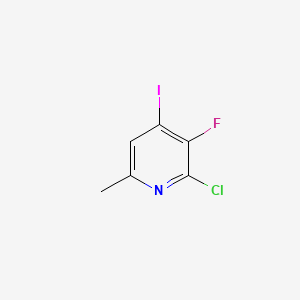 molecular formula C6H4ClFIN B13912542 2-Chloro-3-fluoro-4-iodo-6-methyl-pyridine 