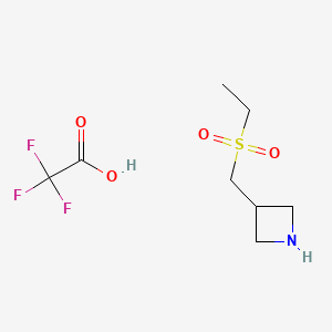 molecular formula C8H14F3NO4S B13912552 3-((Ethylsulfonyl)methyl)azetidine tfa 