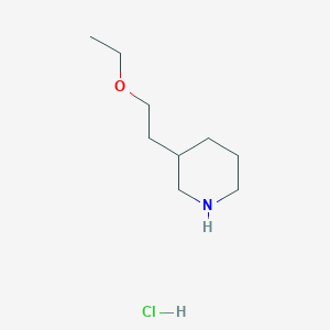 molecular formula C9H20ClNO B1391256 3-(2-Ethoxyethyl)piperidine hydrochloride CAS No. 1185298-20-7