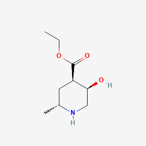 ethyl (2R,4R,5R)-5-hydroxy-2-methyl-piperidine-4-carboxylate