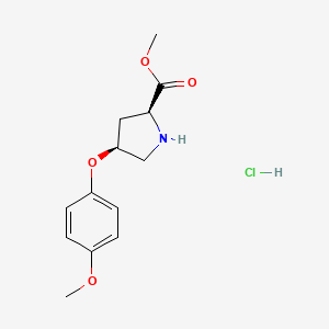 B1391257 Methyl (2S,4S)-4-(4-methoxyphenoxy)-2-pyrrolidinecarboxylate hydrochloride CAS No. 1217819-16-3