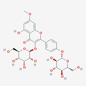 5-hydroxy-7-methoxy-3-[(2S,3R,4R,5S,6R)-3,4,5-trihydroxy-6-(hydroxymethyl)oxan-2-yl]oxy-2-[4-[(2S,3R,4S,5S,6R)-3,4,5-trihydroxy-6-(hydroxymethyl)oxan-2-yl]oxyphenyl]chromen-4-one