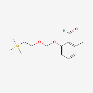 molecular formula C14H22O3Si B13912574 2-Methyl-6-((2-(trimethylsilyl)ethoxy)methoxy)benzaldehyde 