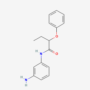 molecular formula C16H18N2O2 B1391259 N-(3-Aminophenyl)-2-phenoxybutanamide CAS No. 1020722-36-4