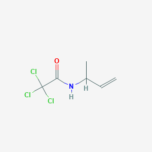 molecular formula C6H8Cl3NO B13912590 2,2,2-trichloro-N-(1-methylprop-2-enyl)acetamide CAS No. 59875-01-3