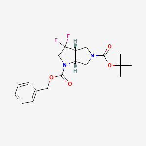 O1-Benzyl O5-tert-butyl cis-3,3-difluoro-3A,4,6,6A-tetrahydro-2H-pyrrolo[3,4-B]pyrrole-1,5-dicarboxylate