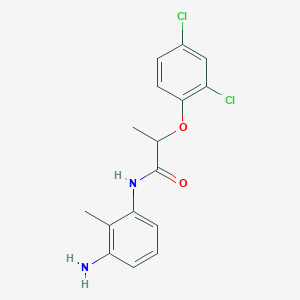 molecular formula C16H16Cl2N2O2 B1391260 N-(3-氨基-2-甲基苯基)-2-(2,4-二氯苯氧基)丙酰胺 CAS No. 1020056-43-2