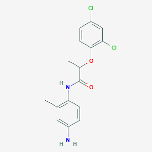 molecular formula C16H16Cl2N2O2 B1391261 N-(4-Amino-2-methylphenyl)-2-(2,4-dichlorophenoxy)propanamide CAS No. 1020057-20-8