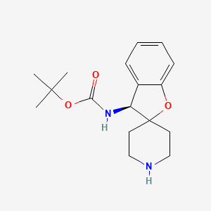 molecular formula C17H24N2O3 B13912612 tert-butyl N-[(3S)-spiro[3H-benzofuran-2,4'-piperidine]-3-yl]carbamate 