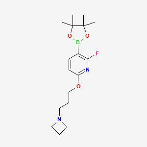 6-[3-(Azetidin-1-yl)propoxy]-2-fluoro-3-(4,4,5,5-tetramethyl-1,3,2-dioxaborolan-2-yl)pyridine