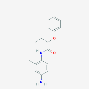 molecular formula C18H22N2O2 B1391262 N-(4-氨基-2-甲基苯基)-2-(4-甲基苯氧基)-丁酰胺 CAS No. 1020057-48-0