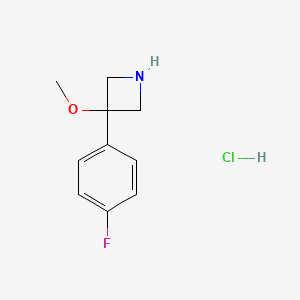 3-(4-Fluorophenyl)-3-methoxyazetidine hydrochloride