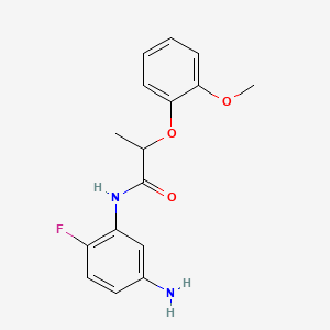 molecular formula C16H17FN2O3 B1391263 N-(5-氨基-2-氟苯基)-2-(2-甲氧基苯氧基)-丙酰胺 CAS No. 1020056-73-8