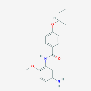 molecular formula C18H22N2O3 B1391264 N-(5-氨基-2-甲氧基苯基)-4-(仲丁氧基)苯甲酰胺 CAS No. 1020055-28-0