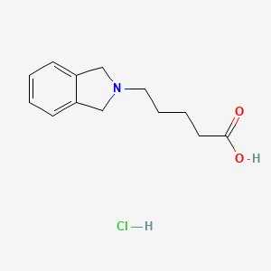 molecular formula C13H18ClNO2 B1391266 5-(1,3-二氢-异吲哚-2-基)-戊酸盐酸盐 CAS No. 1185300-75-7