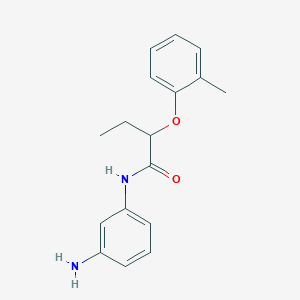 molecular formula C17H20N2O2 B1391268 N-(3-氨基苯基)-2-(2-甲基苯氧基)丁酰胺 CAS No. 1020722-31-9