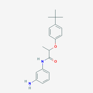 molecular formula C19H24N2O2 B1391270 N-(3-Aminophenyl)-2-[4-(tert-butyl)phenoxy]-propanamide CAS No. 1020722-89-7