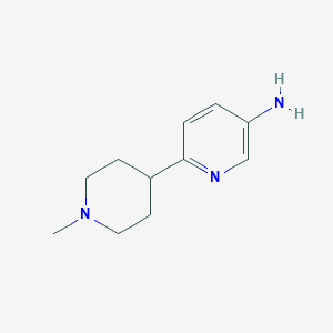 molecular formula C11H17N3 B13912713 6-(1-Methylpiperidin-4-yl)pyridin-3-amine 