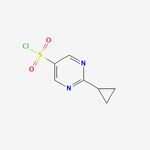 molecular formula C7H7ClN2O2S B13912722 2-Cyclopropylpyrimidine-5-sulfonylchloride 