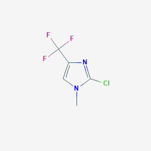 molecular formula C5H4ClF3N2 B13912740 2-Chloro-1-methyl-4-(trifluoromethyl)-1H-imidazole 