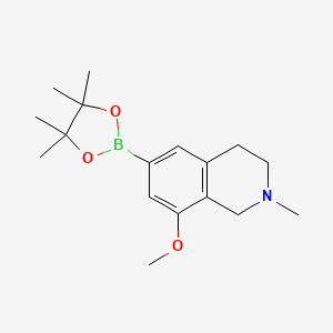 molecular formula C17H26BNO3 B13912792 8-Methoxy-2-methyl-6-(4,4,5,5-tetramethyl-1,3,2-dioxaborolan-2-YL)-1,2,3,4-tetrahydroisoquinoline 